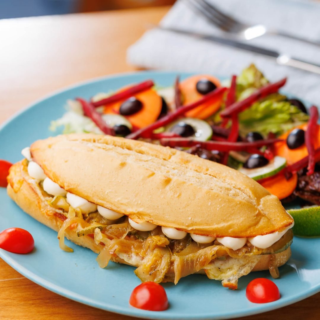 Sanduíche baguete abobrinha 1